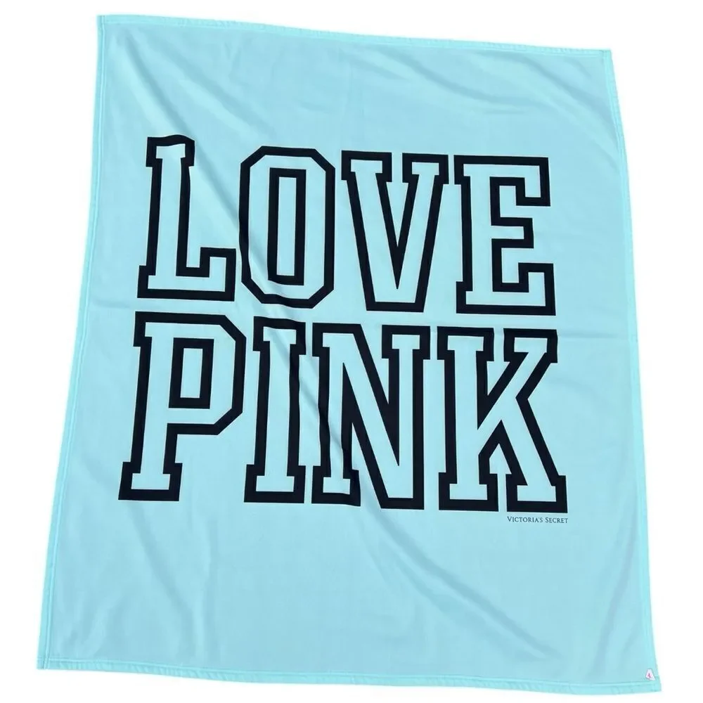 Victoria’s Secret PINK Stadium Blanket Light Blue